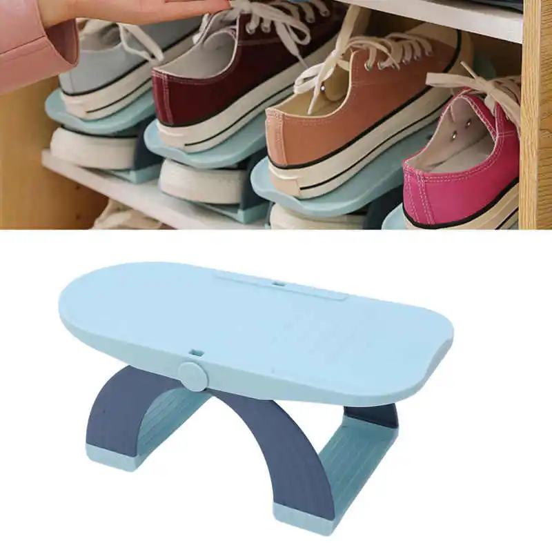

Shoe Slots Organizer 3 Levels Regulable Double Layer Bridge Type Shoe Space Savers for Home Apartment Shoe Slots Organizer NEW