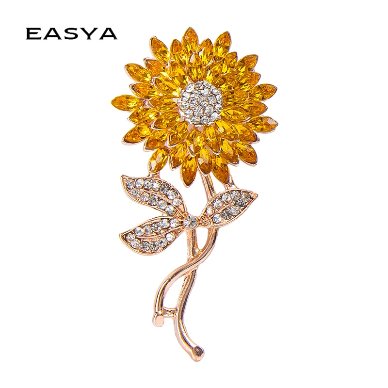 

Flower Brooch Crystal Wedding Gift for Women Jewelry