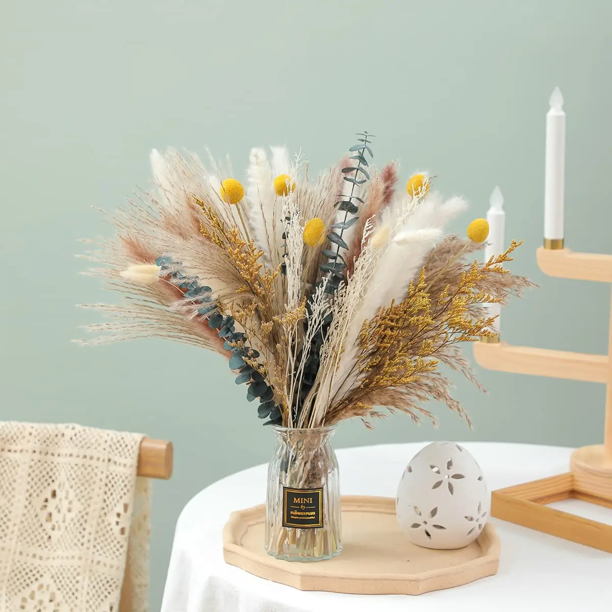 

Natural Dried Pampas Grass Decor Fluffy Plume White Black Small Reed Lagurus For Wedding Home Party Decoration Rabbit Tail Flowe