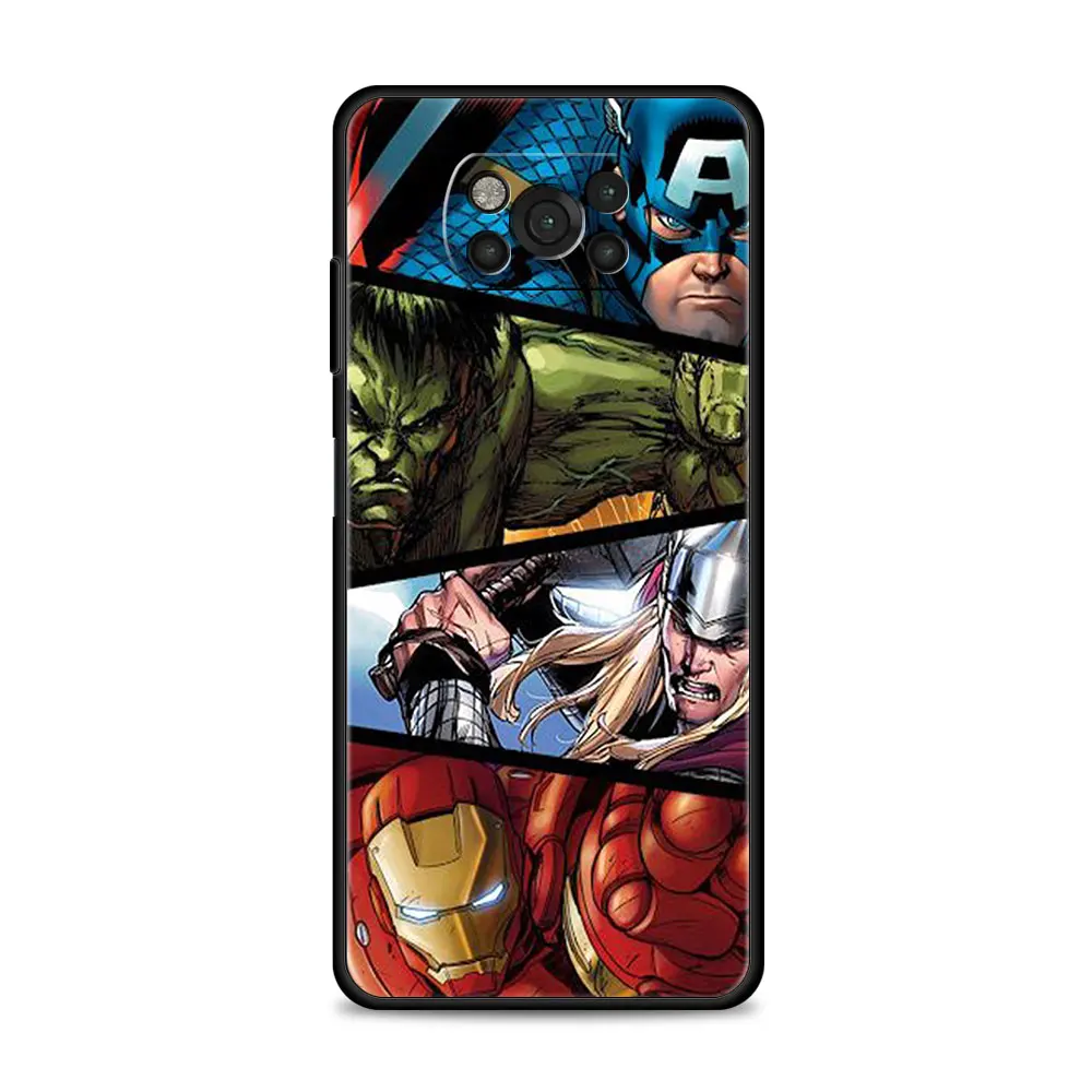 Чехол для телефона с супергероями Marvel Xiaomi POCO X3 NFC M3 M4 Pro GT F1 5G MI 11 10T Lite 11T 9T 12 12X 12Pro Note