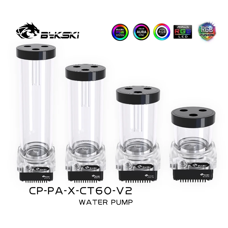 Bykski 60/100/150/200mm Water Pump+Reservoir Res Combo,PC Water Cooling AIO Water Tank Pump 300L/H PWM CP-PA-X-CT60-V2