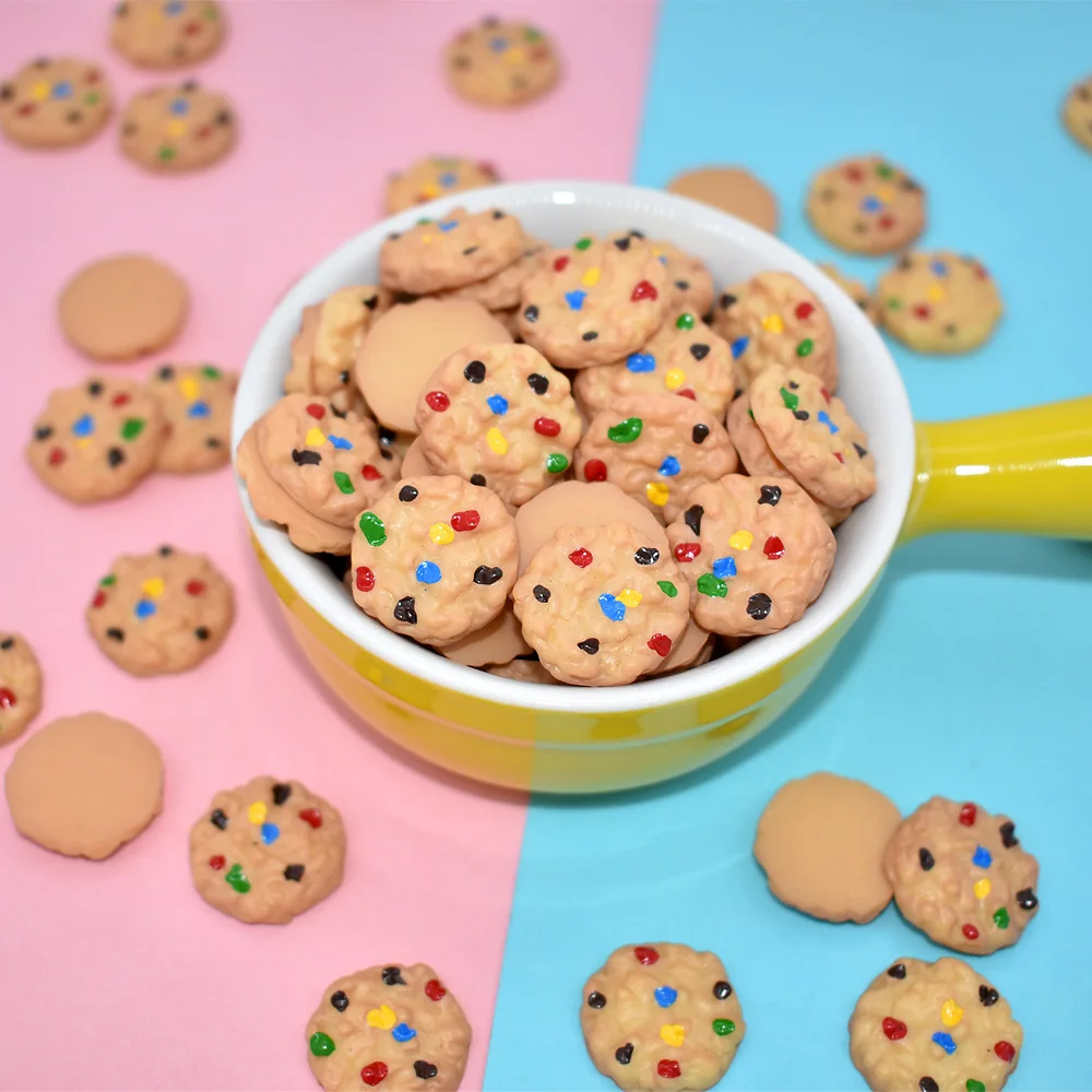 

10 шт., милые круглые бисквиты