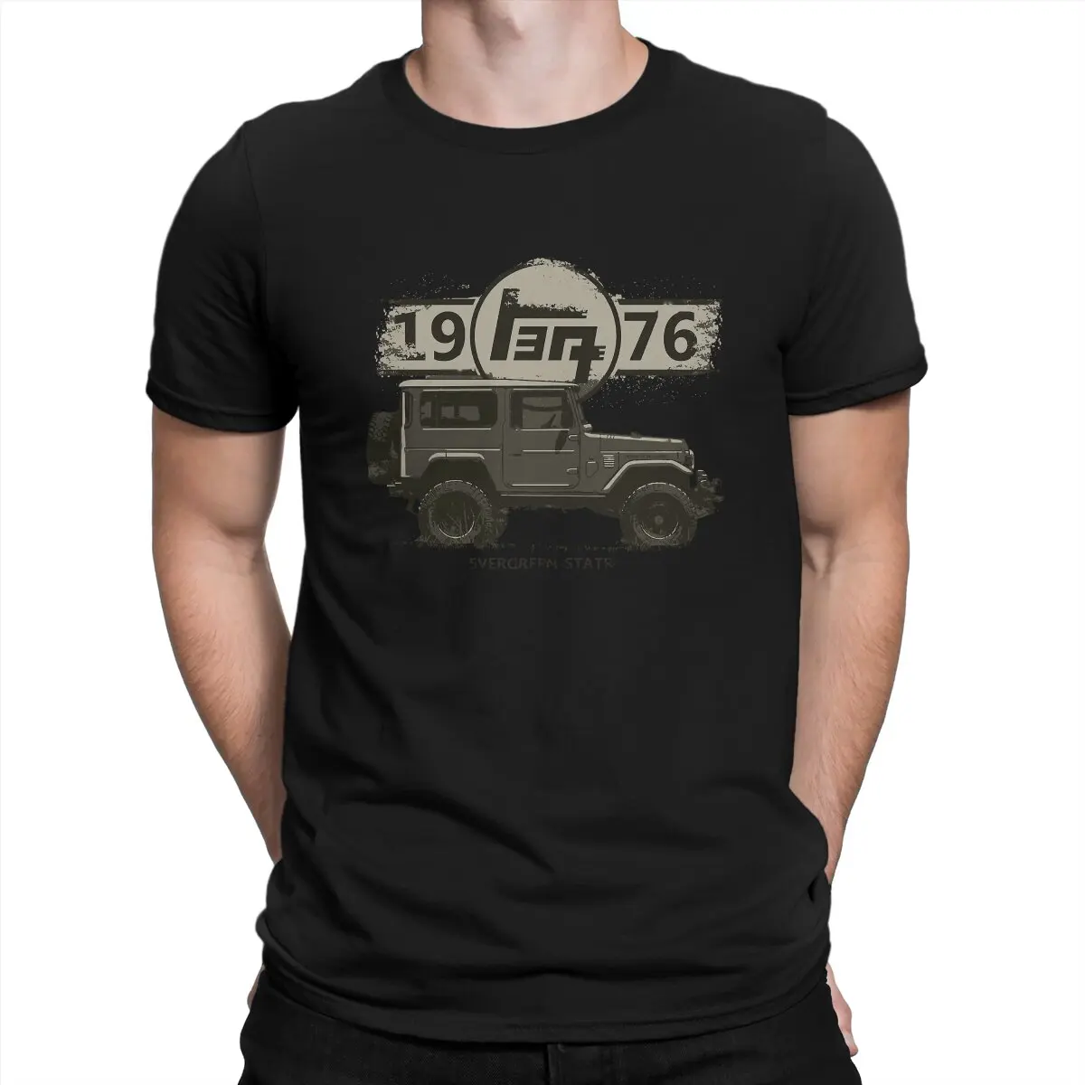 

Toyota Fj 40 1976 T Shirt Men Pure Cotton Casual T-Shirts O Neck Land Cruiser Series Tees Short Sleeve Clothes Summer