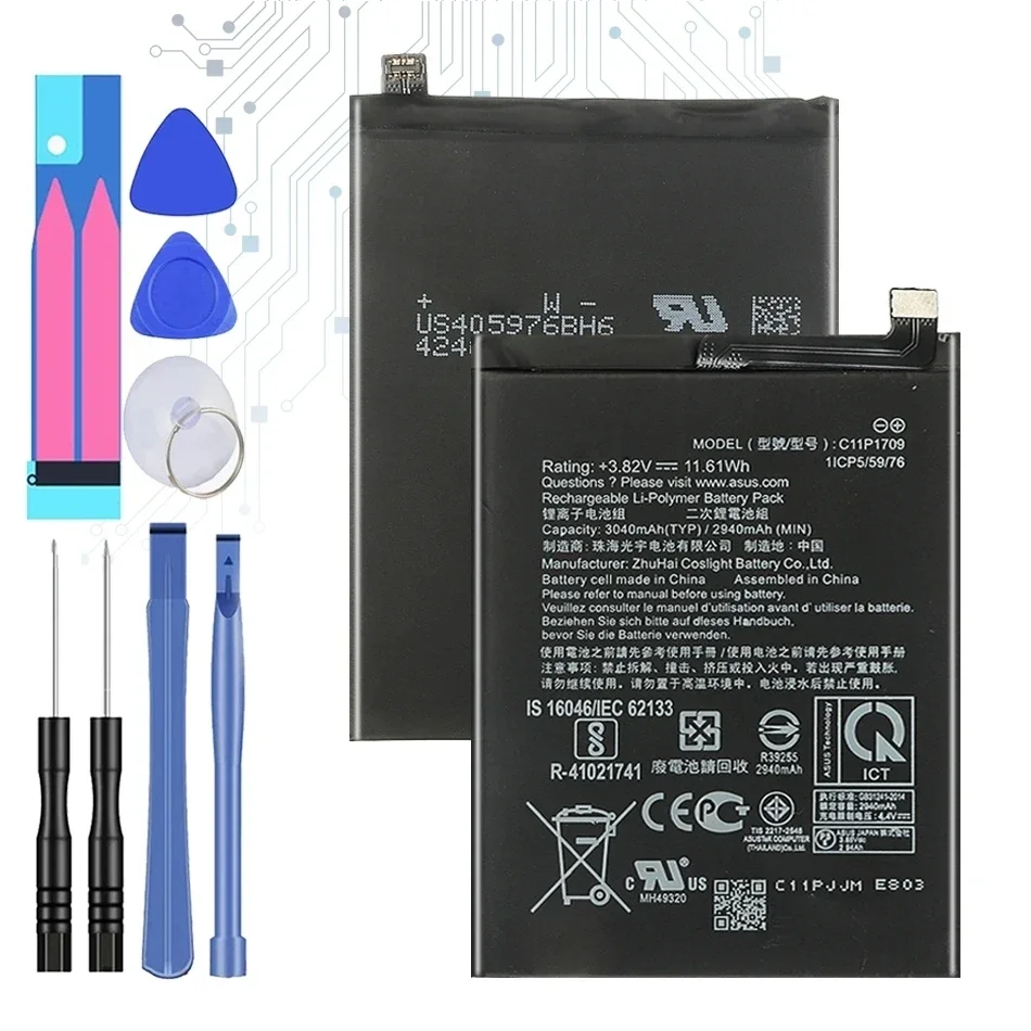 Аккумулятор большой емкости для мобильного телефона Asus Zenfone Live L1 ZA550KL 3040 мАч