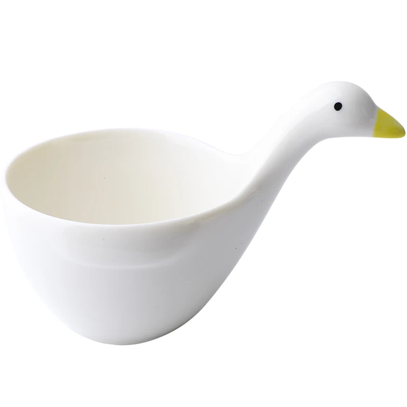 

Cute Duck Bowls White Porcelain Cartoon Soy Condiment Dishes Ceramic Snack Seasoning Plates Kitchen Tableware Tomatio Sauce Dish