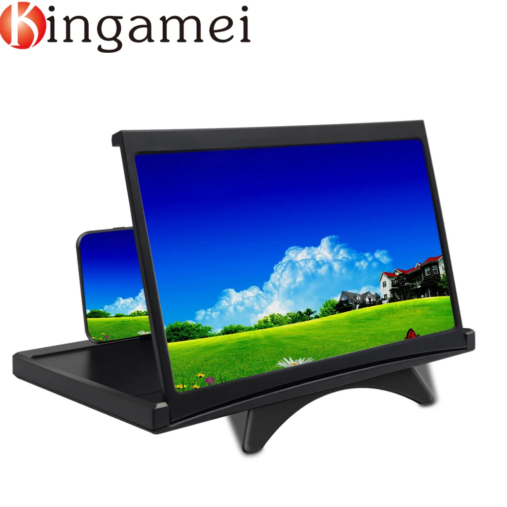 

12 Inch 3D Mobile Phone Screen Magnifier HD Video Amplifier Stand Bracket with Movie Game Live Magnifying Folding Phone Holder