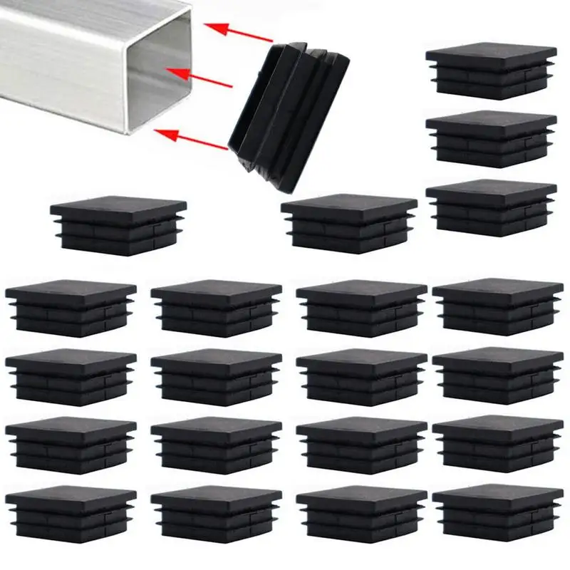 

Square Tubing Plug Tubing Insert Plugs Portable Chair Glide Floor Protectors Fence Post Pipe Caps Cover For Chair Furniture