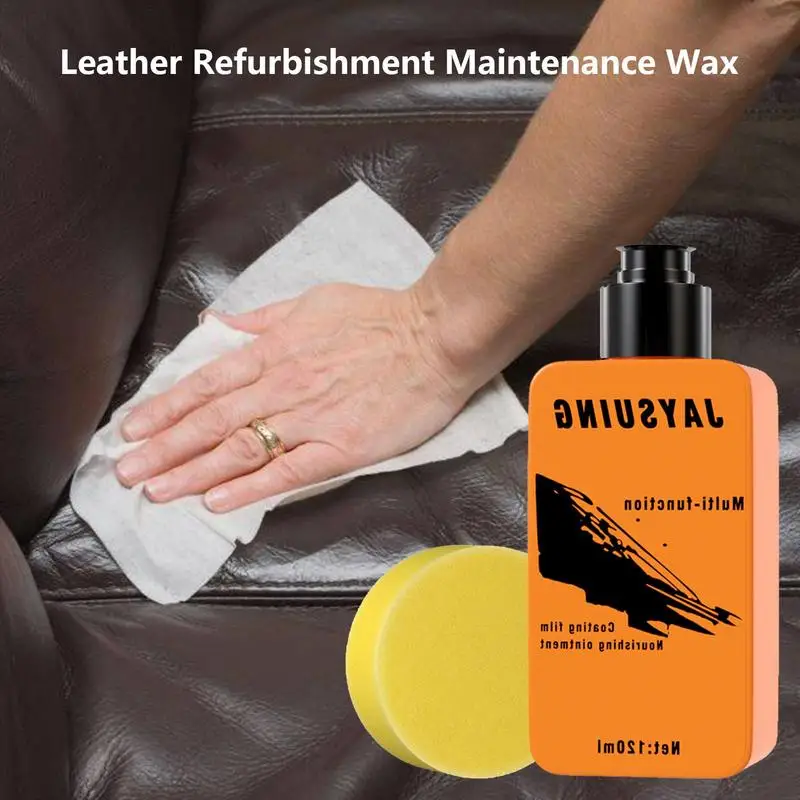 

Leather 4.22fl.oz Interior Car Cleaner Leather Repair With Sponge Multipurpose Shoe Apparel Furniture Auto Interiors Shoes