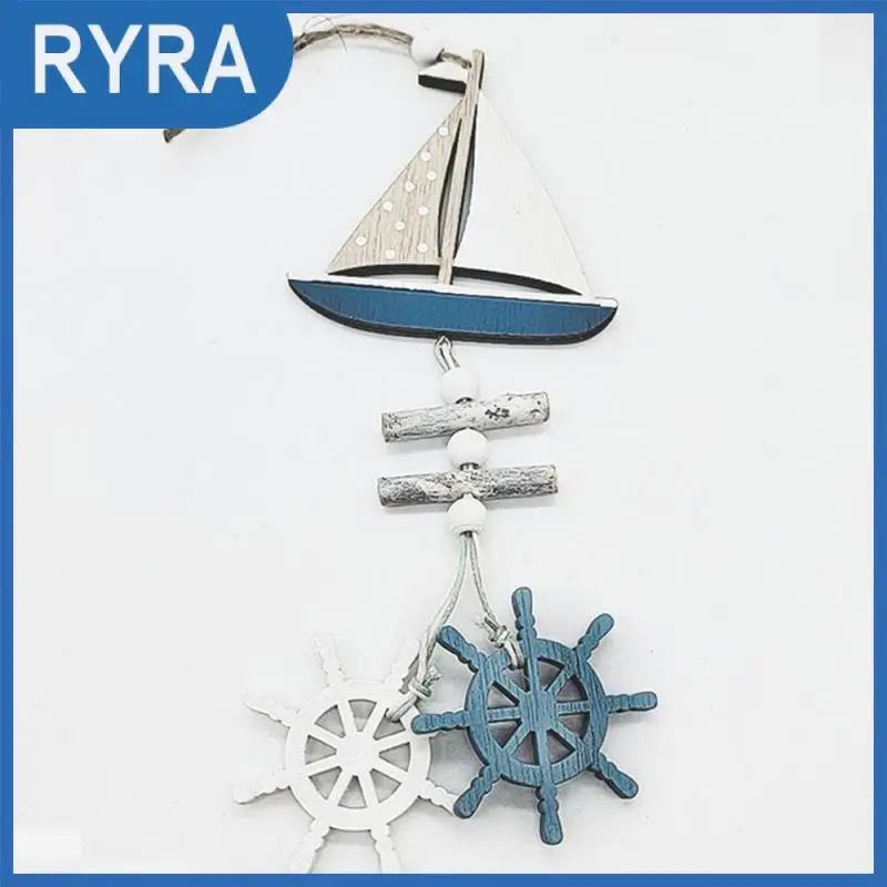 

Настенный инновационный аксессуар, деревянная подвеска, креативные Подвески Для океан, подвески, маленькая рыба, лодка, украшение для дома, морская рыба