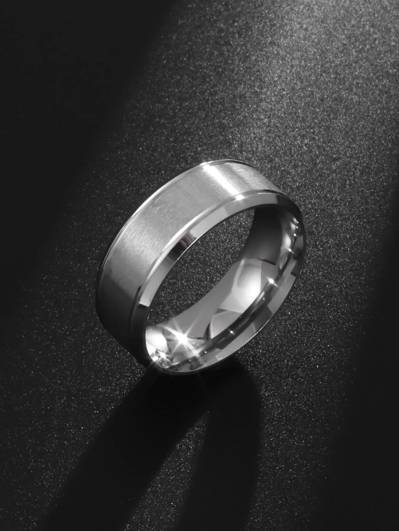 

Silver High Quality Stainless Steel Ring Mens Street Casual Jewelry