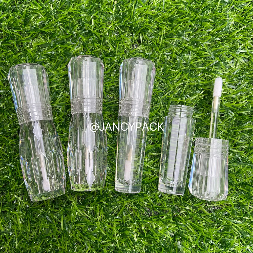3ml Empty Clear Lip Gloss Tube Lip Balm Bottle Brush Container Beauty Tool Transparent Lip Gloss Lip Glaze Container Custom Logo