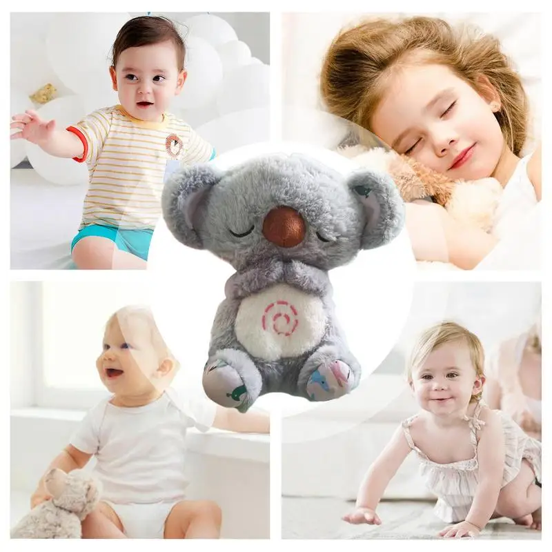 malujący wypchane zwierzę śmieszne oddychające pluszowe pluszaki Koala pluszowa zabawka wypchana lalka ze światłem dla