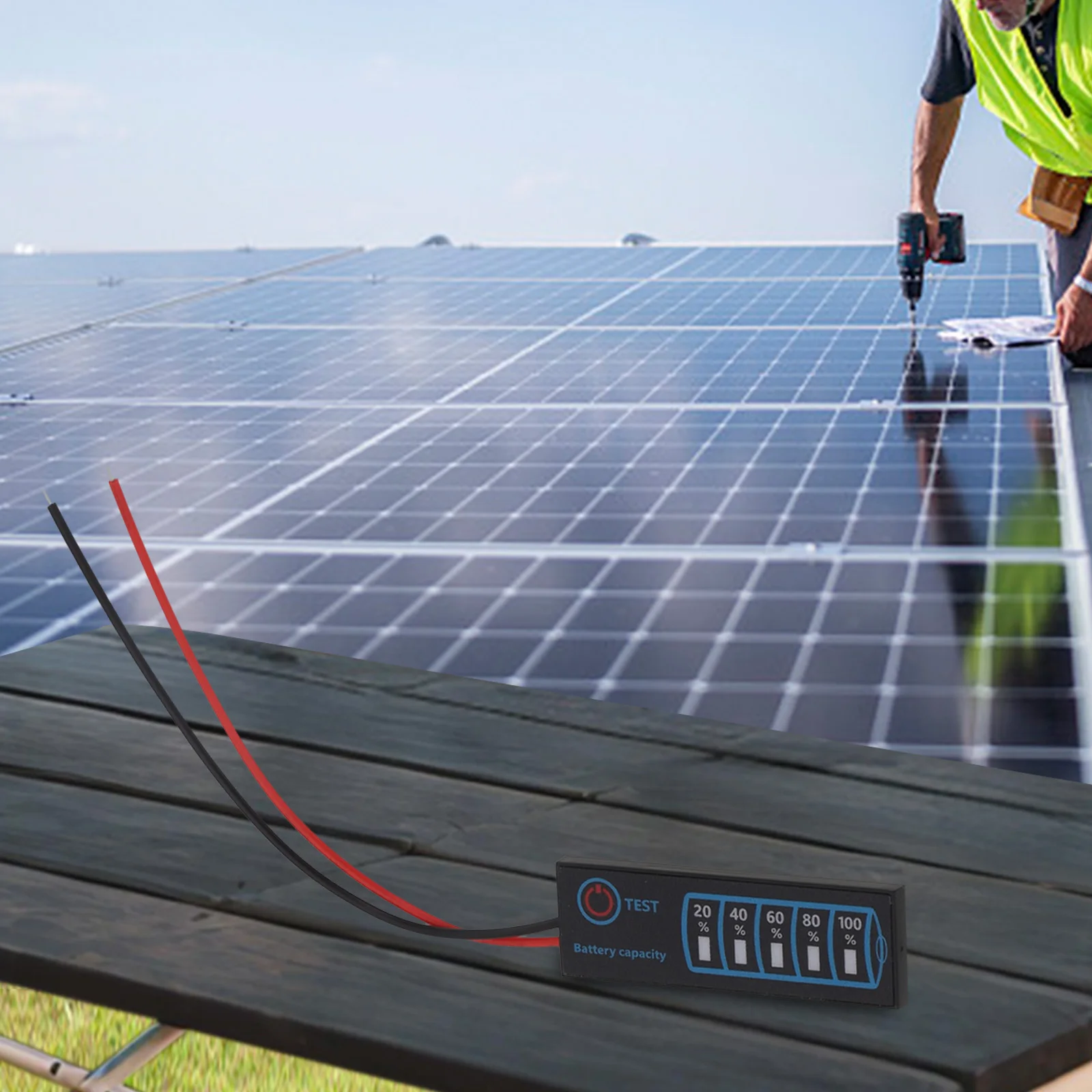 Индикатор уровня заряда батареи DC5-30V Тройной литий-железо-фосфатный индикатор