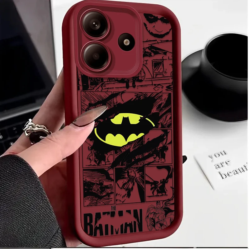 Фото Мягкий чехол B-Batman S-Superman для Xiaomi Redmi Note 14 13 12 11 10 Pro Plus 11S 10S 15 15C 14C 13C 12C 10C A3 A3X 4G 5G №3