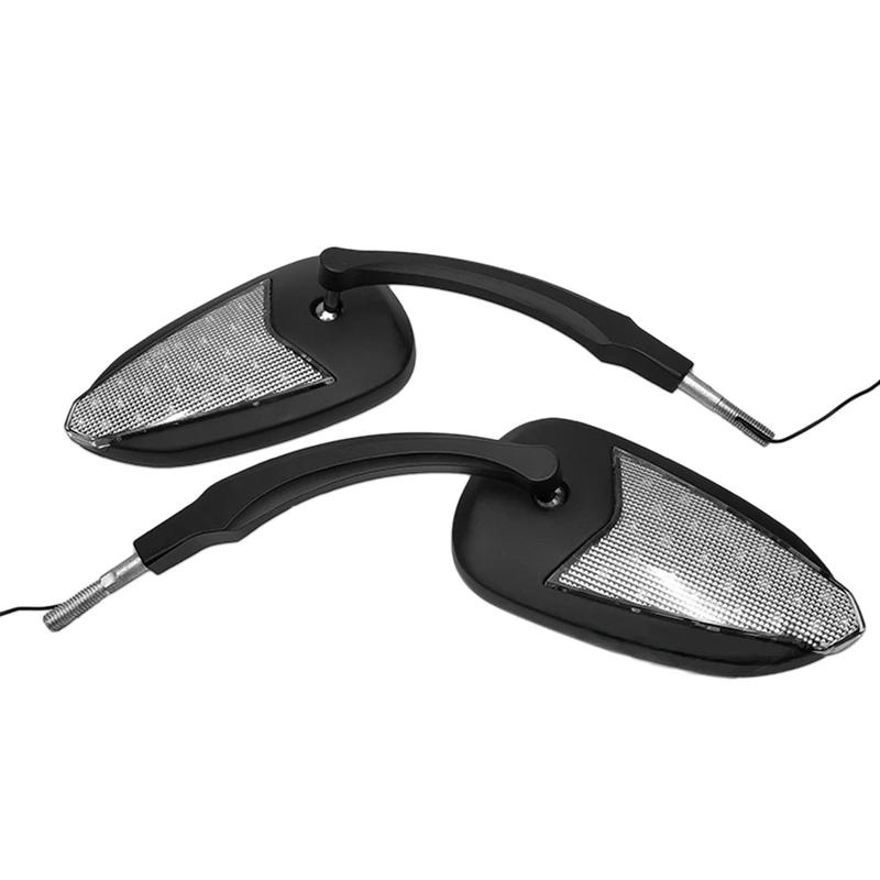 

Motorcycle Rearview Mirrors, Led Turn Signal Light Side Mirrors