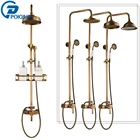 Дождевая Душевая система для ванной комнаты, латунный античный смеситель, ручной душ в стену, кран с одной ручкой