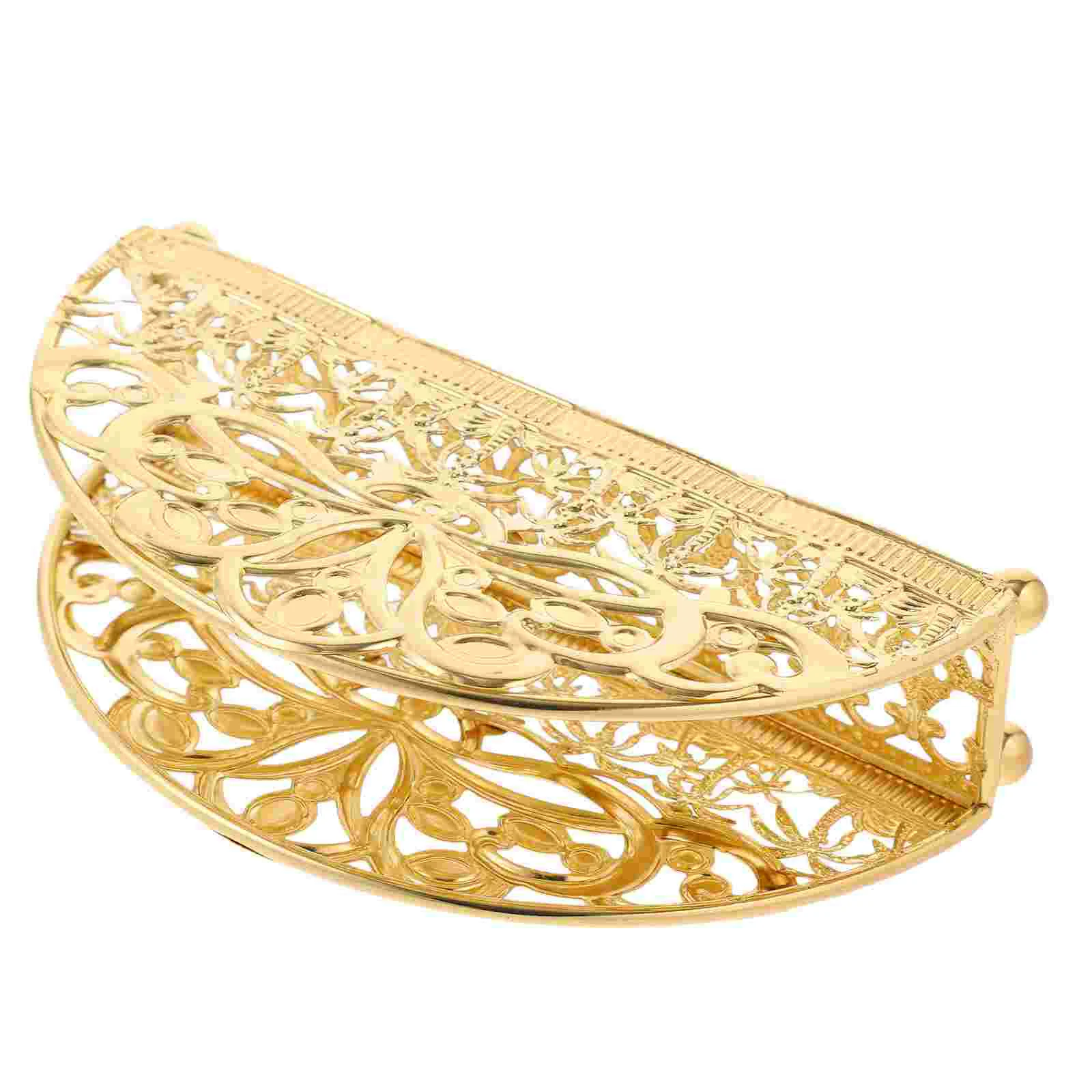 

Desktop Semicircle Napkin Stand Metal Hollow Serviette Holder for Tabletop