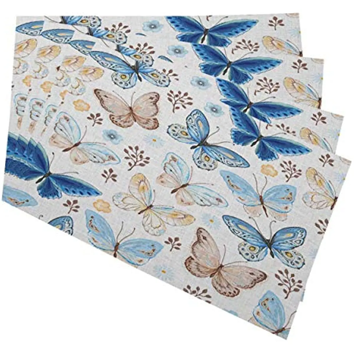 

Butterflies Seamless Pattern Decorative Heat Resistant Non-Slip Washable Place Mats for Kitchen Table Mats