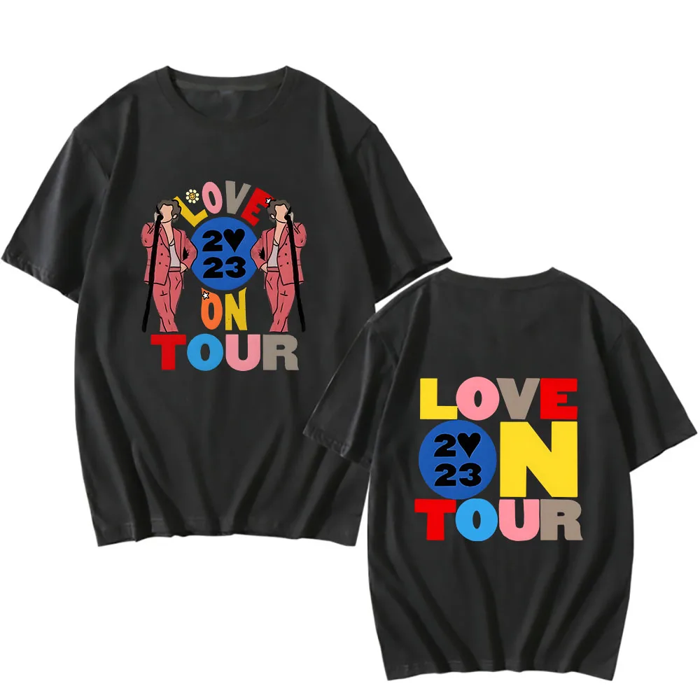 Harrys House Love on Tour Мужская одежда Креативный принт Повседневные свободные топы с