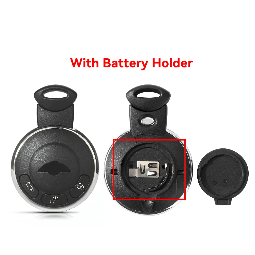 

Чехол KEYYOU с дистанционным управлением для ключа автомобиля для BMW Mini Cooper R56 R57 R58 R60 R61 Clubman Countryman, 3 кнопки, необрезанное лезвие, без логотипа