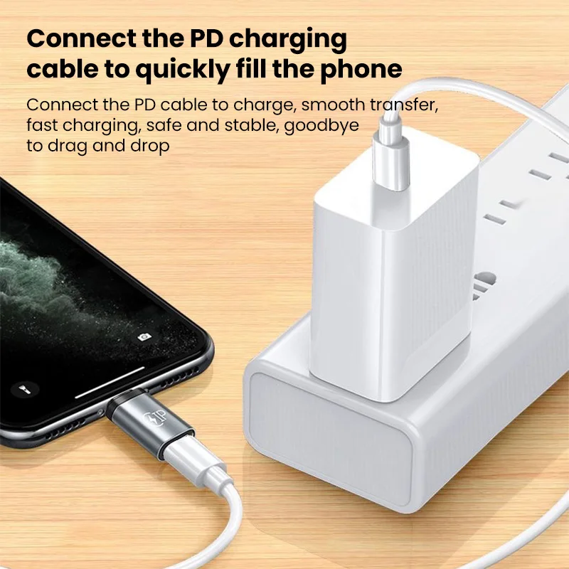 Адаптер USB C к Lightning 20 Вт конвертер типа папа IOS мама для iphone 15 Samsung Xiaomi тип разъему