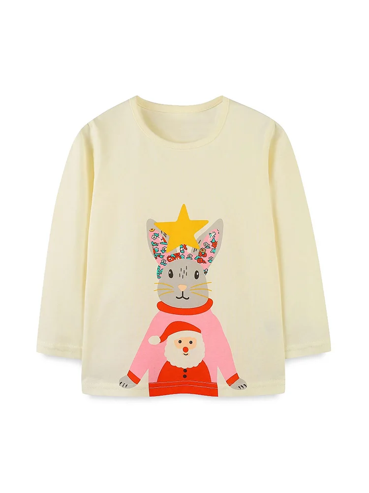 

Новая модная детская футболка, футболка с мультяшным принтом, Детская футболка для мальчиков и девочек, Повседневная забавная милая детская нижняя рубашка с длинным рукавом