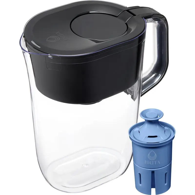 

10 Cup Water Filter Pitcher with 1 Filter, Tahoe, Black