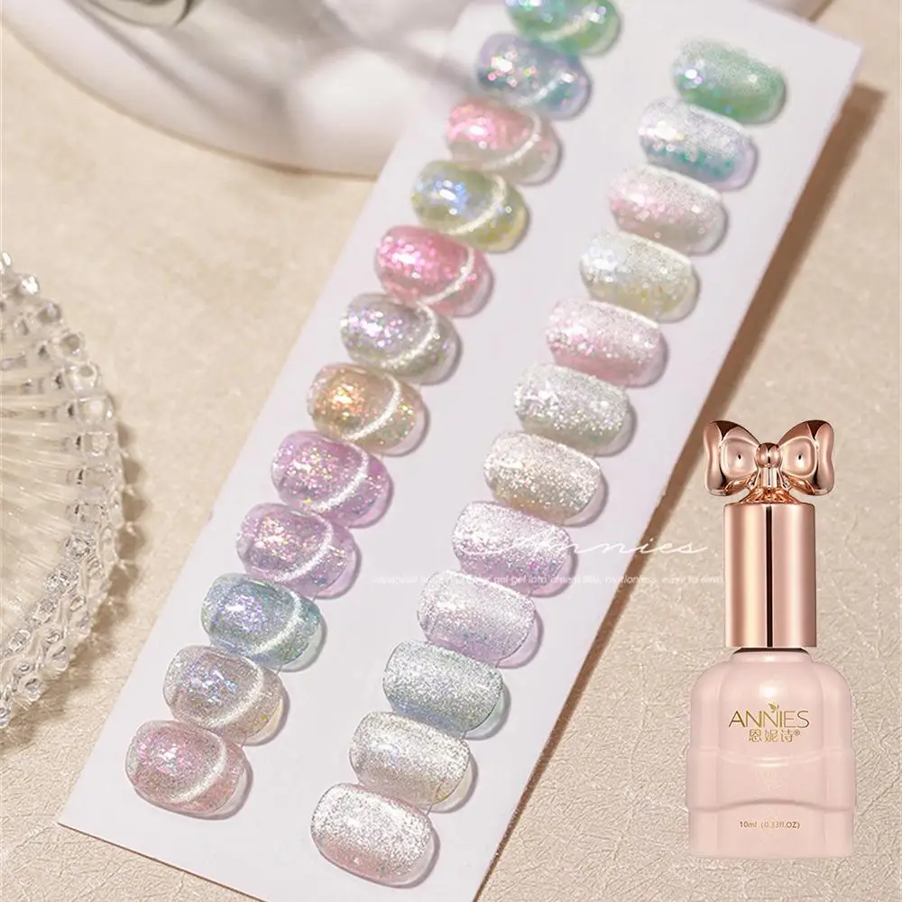 

12 Colors Cat's Eye Gel Nail Polish 10ml Ice Cryolite Explosive Broken Diamond Nail Polish Glue Waterproof Washable Nail Art Too