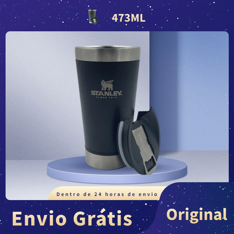 

Original Vacuum Thermos Stanley Cup Cold 473ML Estanley Cup Beer Thermal Stainless Steel Thermos Bottle Insulated Double Wall