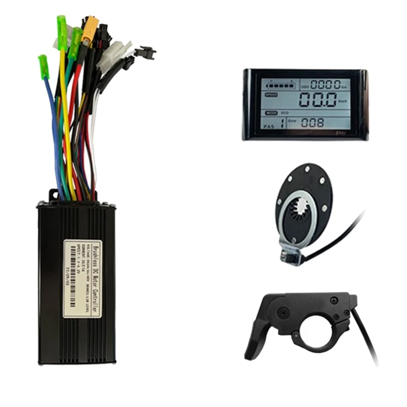 S900 Black E-Bike LCD Display Thumb Throttle Brushless Motor Electric Bicycle 26A Sine For WAVE Controller Kit