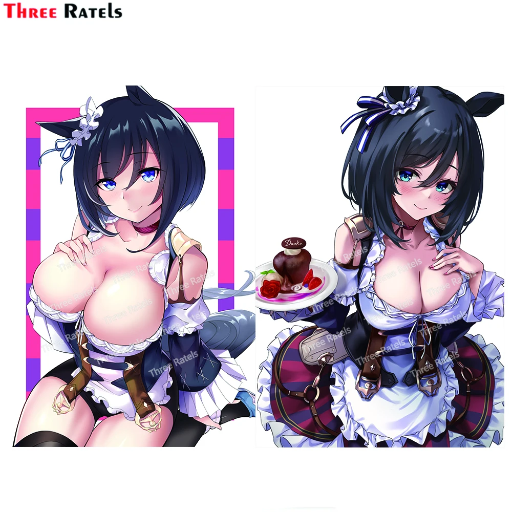 

Three Ratels H339 аниме девочка Eishin Flash Umamusume наклейки для Passat B5 автомобильные аксессуары виниловый материал авто наклейки