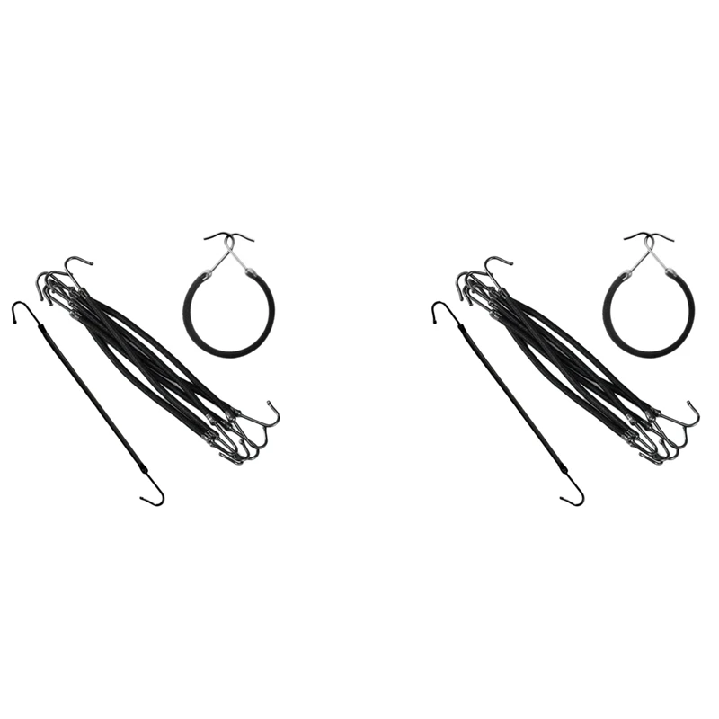 

40 Pack Hair Hook Ponytail Holder With Hooks Elastic Hair Styling Rubber Bands Hair Rubber Bands Black