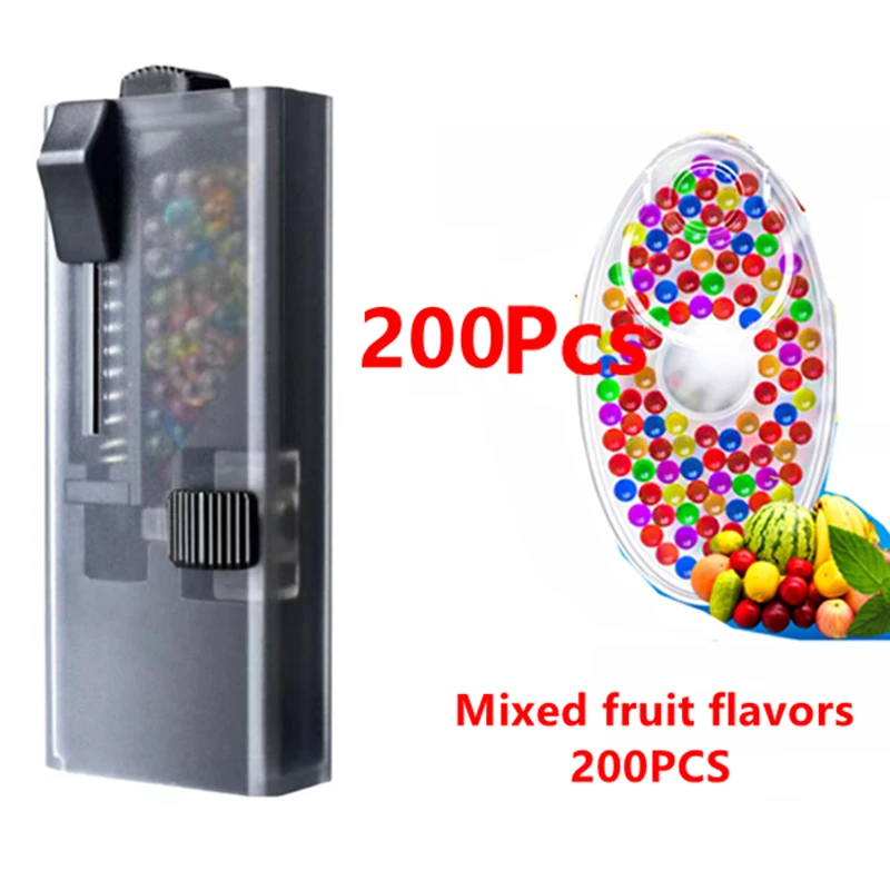 

200PCS DIY Mix Fruit Smoking Pops Portable Handy Pusher Box Fruit Black Ice mint Smoking Beads Push Box Smoking Accessories