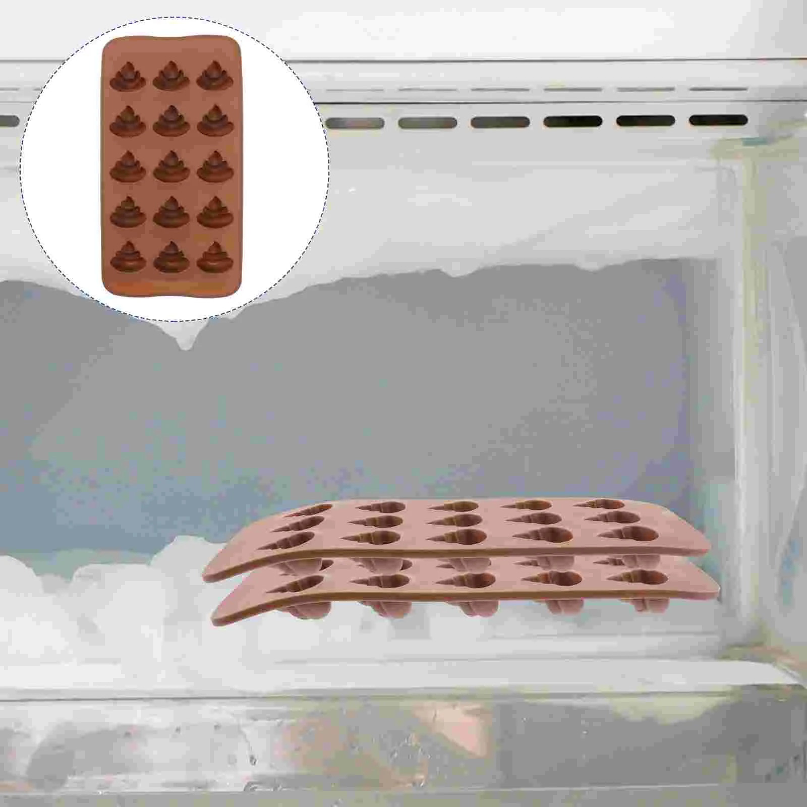 

3pcs Silicone Molds Funny Chocolate Candy Mould Emotion Maker Mold Tray for Gummy Cube Pudding Fondant Cake Decorating