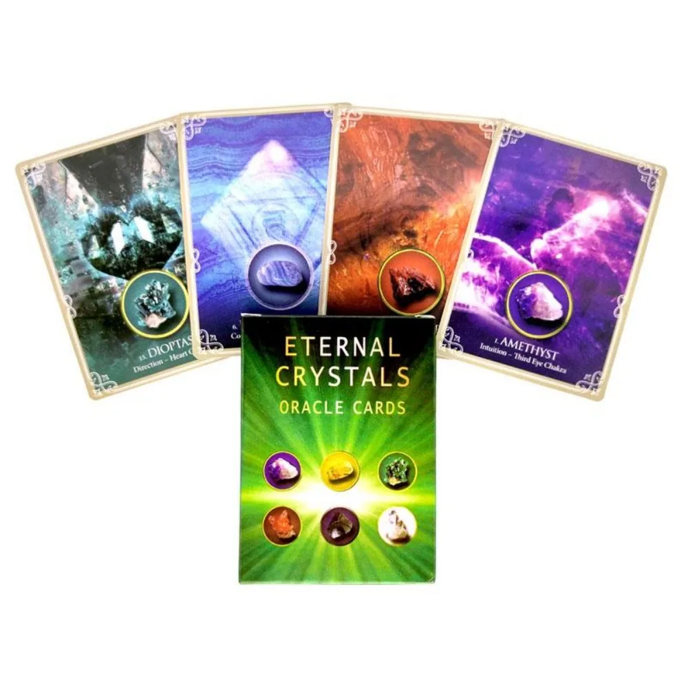 кристаллы Eternal Crystals Zestaw kart Oracle Interaktywne gry planszowe Żywe obrazy Jasne kolory Karty Niezbędne na imprezę Przyjaciel