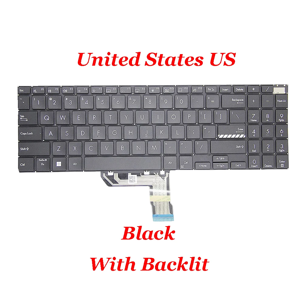Фото Клавиатура JP/UK/US для ASUS Vivobook PRO 15 M6500Q M6500IH M6500RC M6500XU N6500Q N6500ZC N6500RC N6500XU с подсветкой №2