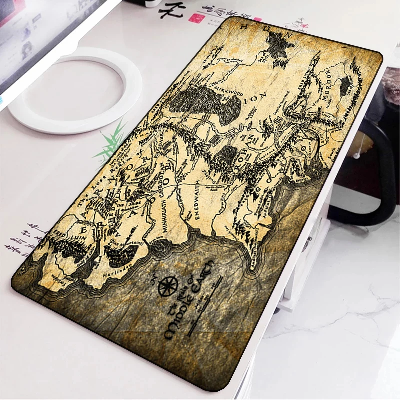 Lords the Rings Mouse Pad Rubber Mat Kawaii Cartoon Keyboard Mats Gaming Mousepad Gamer Deskmat Pc Accessories Anime Mouse Pads images - 6