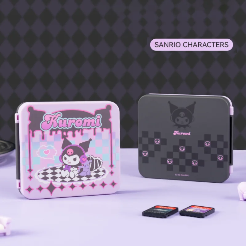 

Sanrio Cinnamoroll Kuromi 12 слотов карта памяти женская коробка для хранения Pachacco милый Высококачественный водонепроницаемый портативный Органайзер