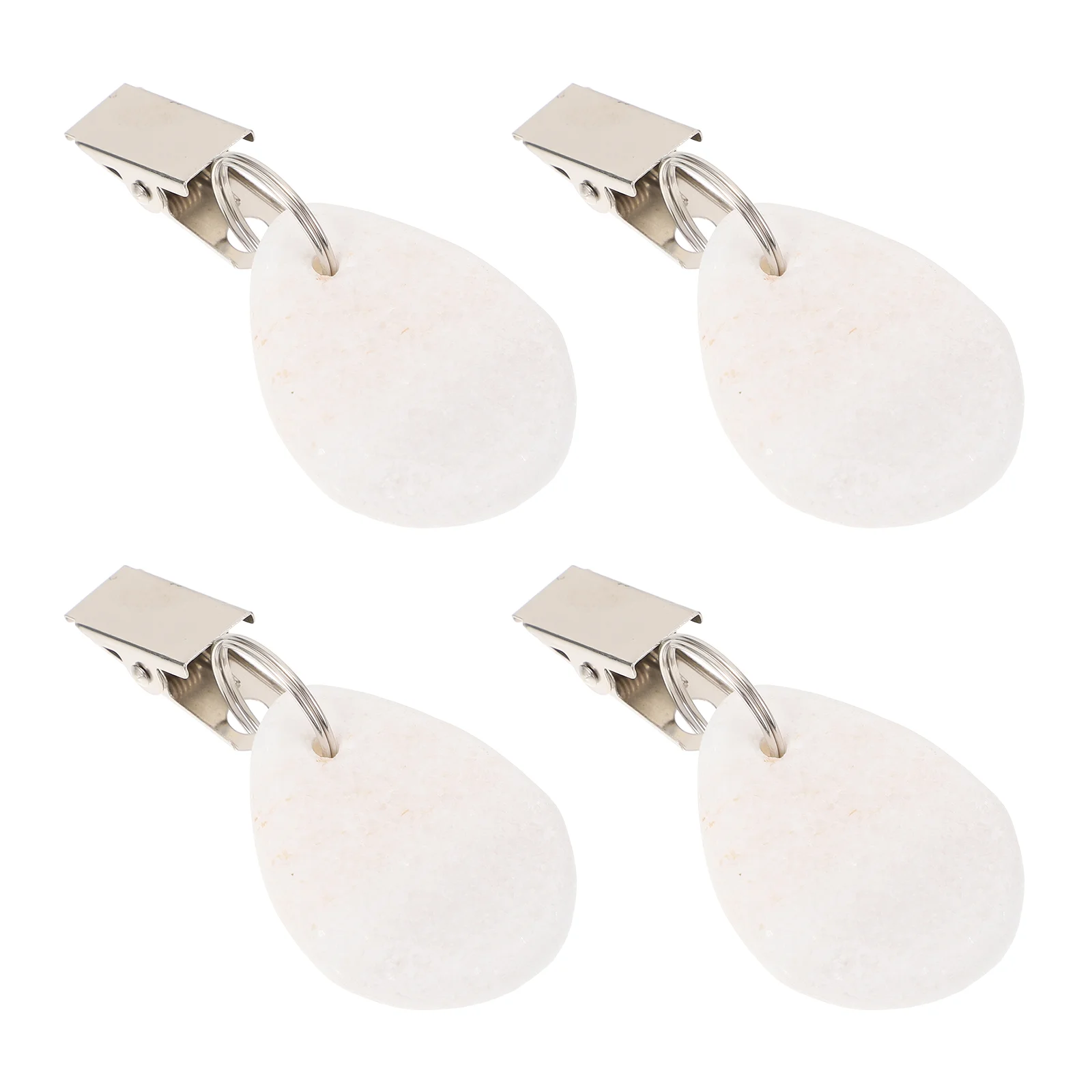 

4pcs Table Cover Weights Stone Table Weights Hangers with Metal Clip for Picnic Tables Tablecloth Weights Charm Pendant