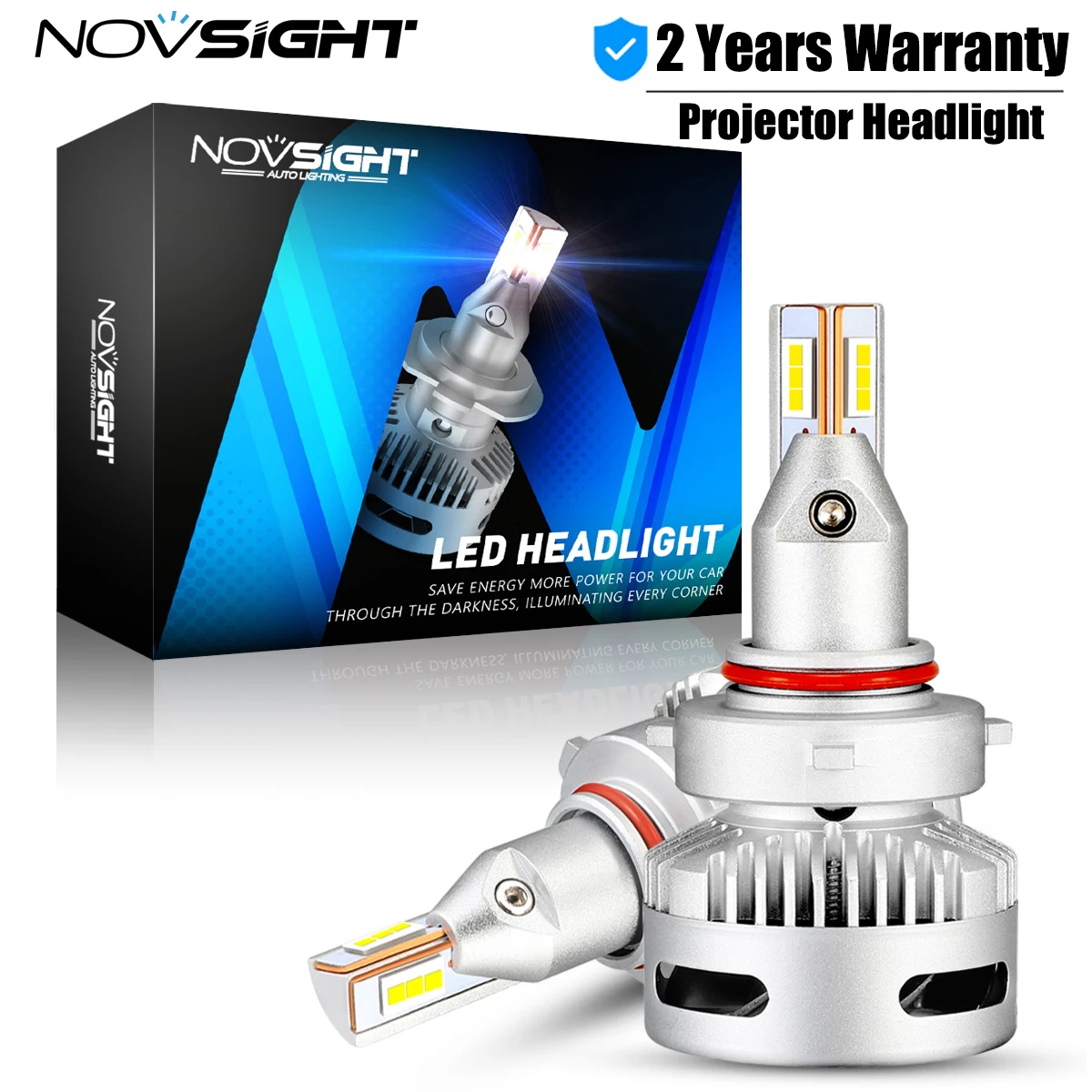 Светодиодная лампа NOVSIGHT H7 Led Canbus, лампа для автомобильных фар головного света H7 H11 9005 HB3 9006 HB4 9012 D5 D2/D4 D1/D3/D8 90 Вт 6500 лм K