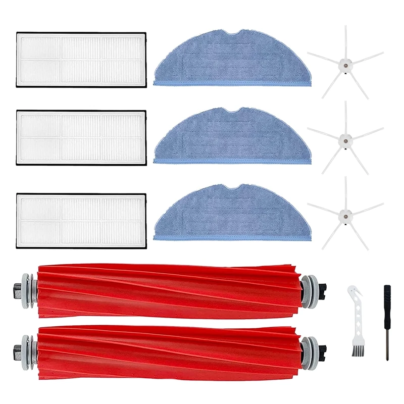 

Запчасти SANQ для пылесоса Xiaomi Roborock S7 T7S T7S Plus, основная и боковая щетки, фильтр НЕРА, насадка на швабру, 13 шт.