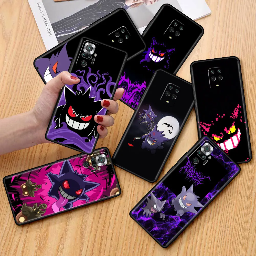 

Case For Xiaomi Redmi Note 11 9S 10 9 8 7 9A 9C 9i K40 8T 10C 9T K50 Silicone Phone Shell Cute Pokemon Gengar