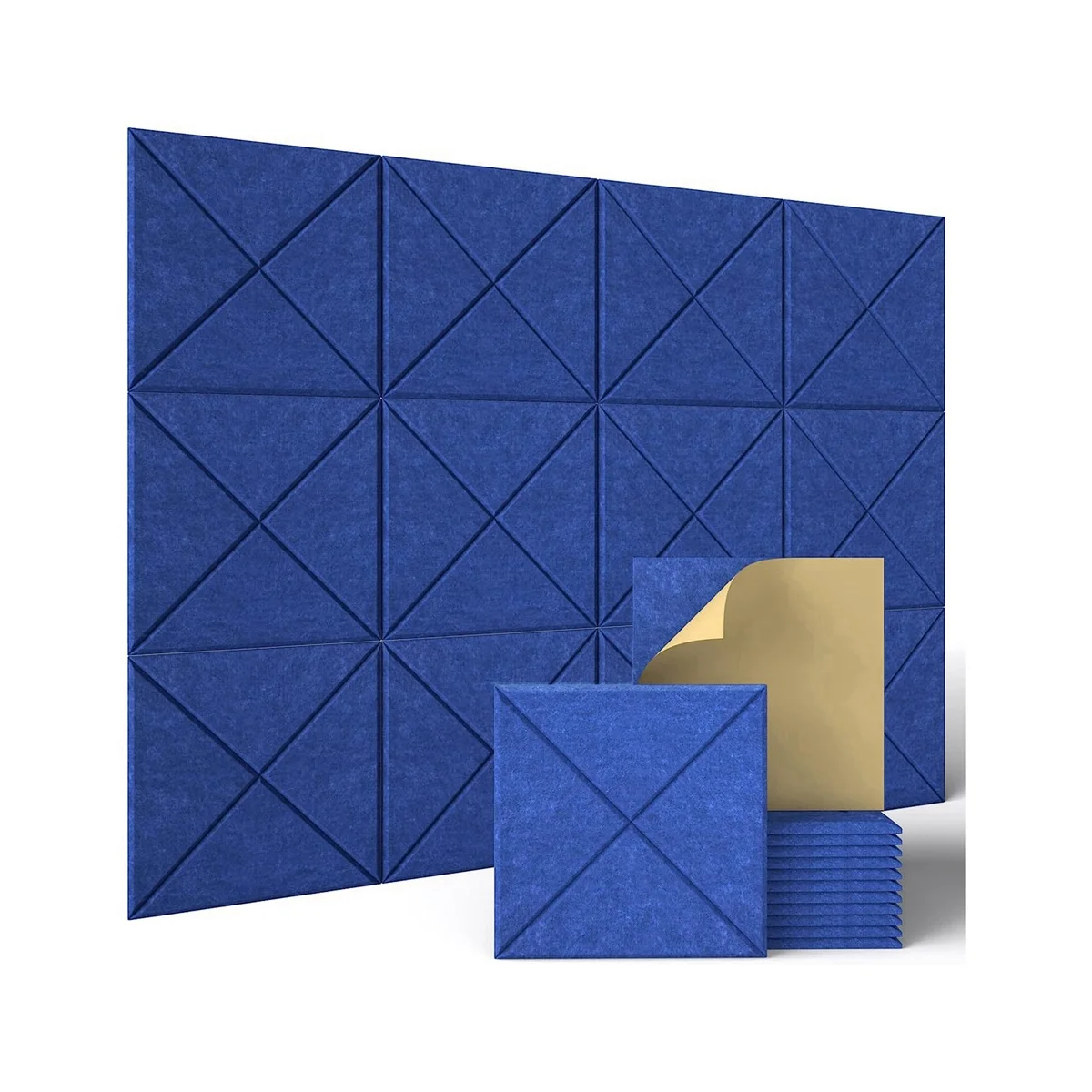 

12 шт./упаковка, X-клейкие акустические панели, 12X12X0,4 дюйма