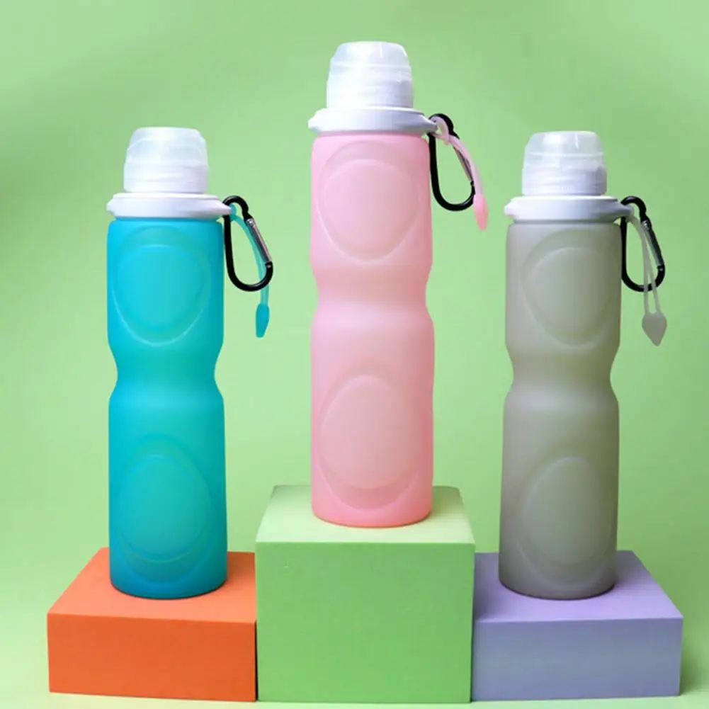

Water Cup Practical with Buckle Easy Storage Expandable Design Folding Cup Outdoor Accessory