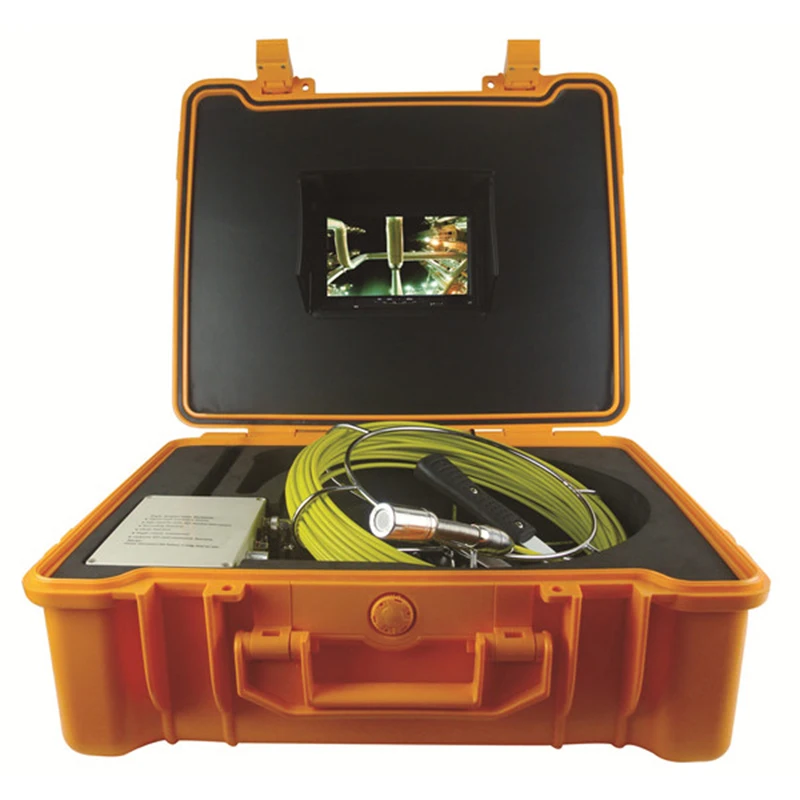 

23mm Lens Industrial Endoscope 7'' TFT LCD Pipe Inspection Camera System With 20M Fiberglass Cable Borescope Endoscope