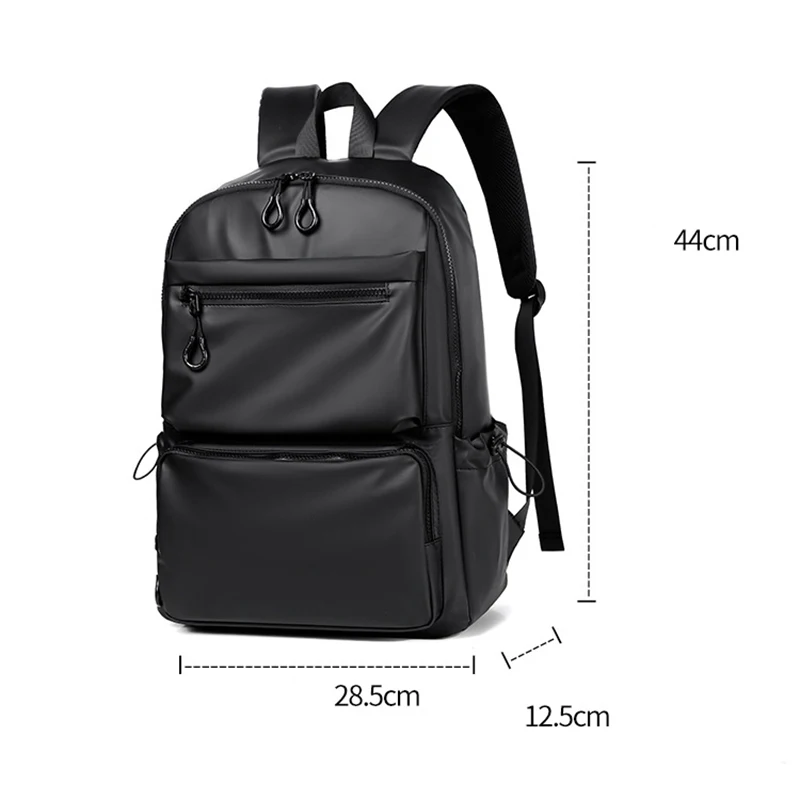 New Fashion Men Nylon Backpack Black School Bags for Teenger Boys 15.6 Inch Laptop Backpacks Male Business Thin Bag High Quality