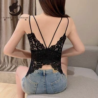 flame of dream butterfly lace top womens suspender wearing beautiful suspender breast pad slim fitting vest 22971