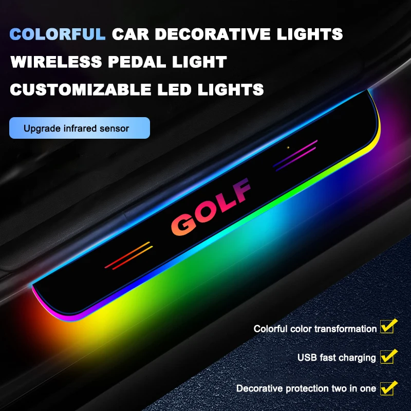 

Car Pedal Led Lights For Volkswagen Series Passat Touran Golf Transporter Caddy Polo Beetle Gte MK2 MK3 MK6 MK8 Auto Accessories