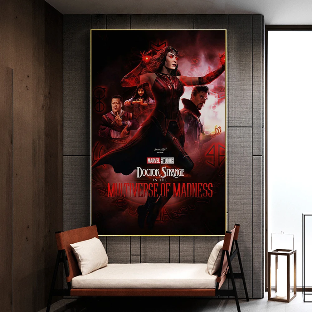 

Marvel Doctor Strange In The Multiverse Of Madness Movie Poster Avengers Superhero Scarlet Witch Canvas Painting Home Decoration
