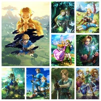 diy the legend of zelda full diamond rhinestones painting hot top games cross stitch kit embroidery picture mosaic bedroom decor